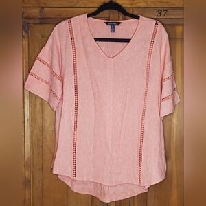 Ellentracy Peach V-Neck Blouse
